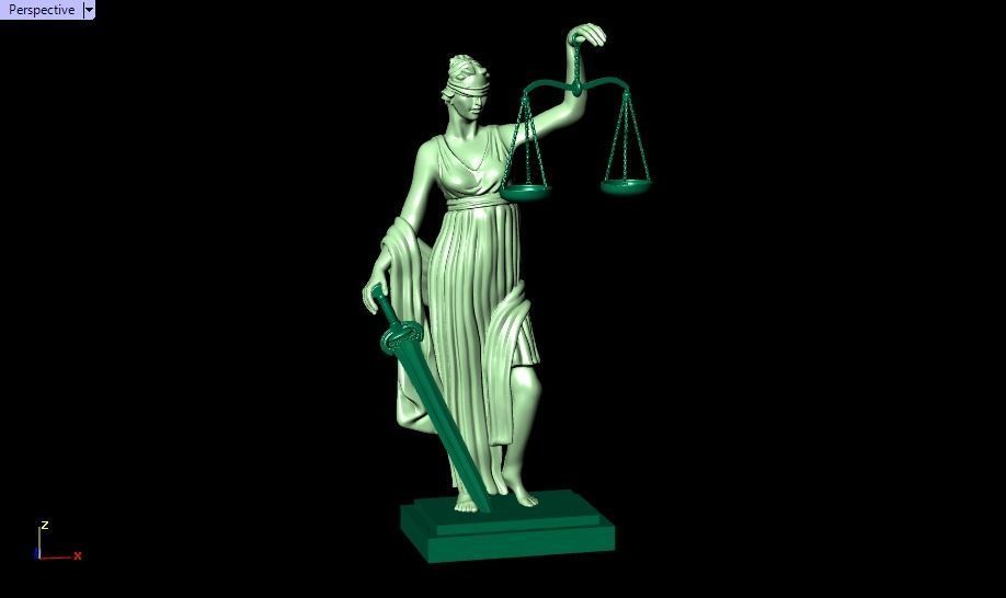 statue of justice 3D print model_32