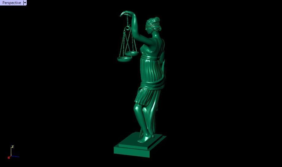 statue of justice 3D print model_44