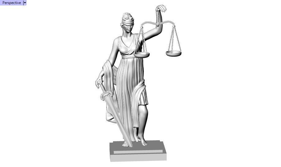 statue of justice 3D print model_29