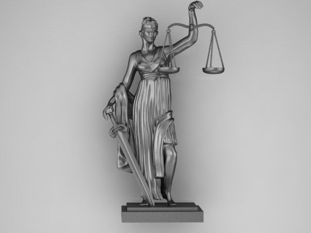 statue of justice 3D print model_39