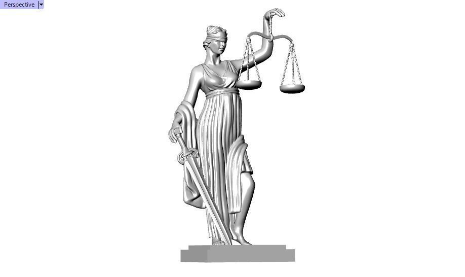 statue of justice 3D print model_27