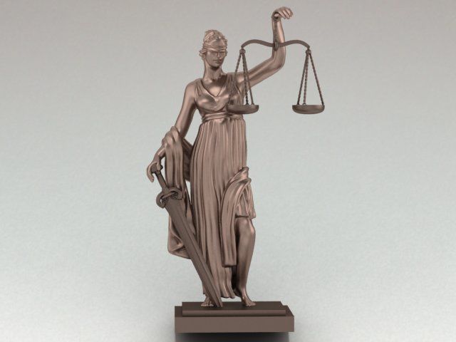 statue of justice 3D print model_40