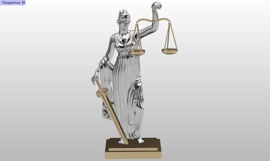 statue of justice 3D print model_17