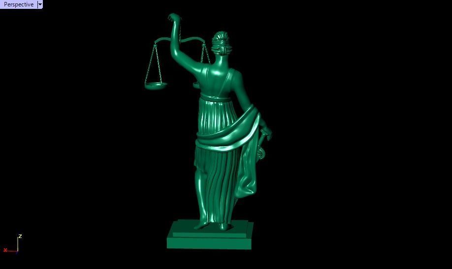 statue of justice 3D print model_45