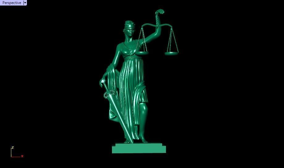 statue of justice 3D print model_43