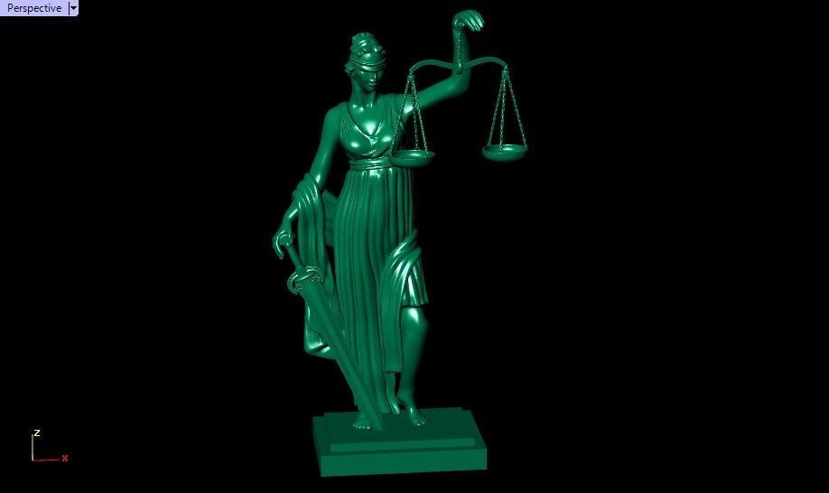statue of justice 3D print model_42