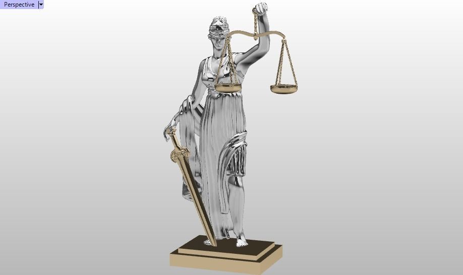 statue of justice 3D print model_18