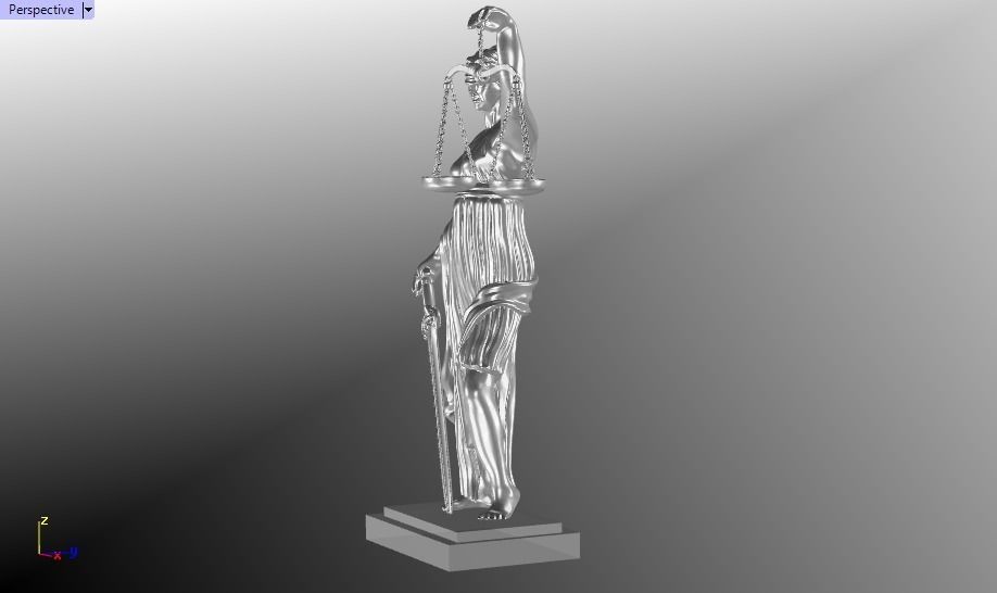 statue of justice 3D print model_21