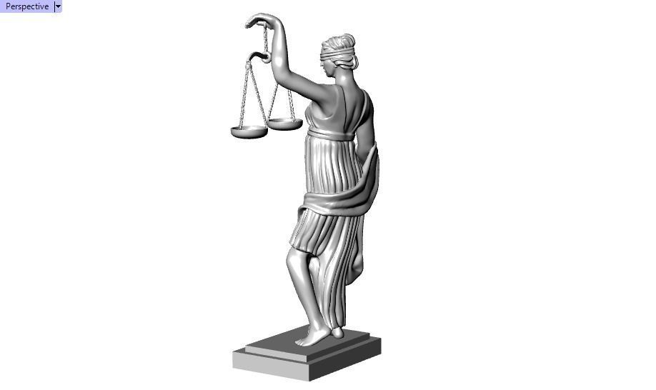 statue of justice 3D print model_24