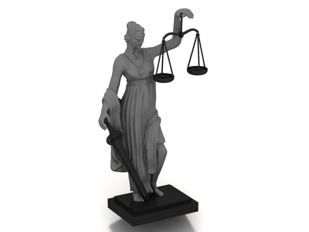 statue of justice 3D print model_1
