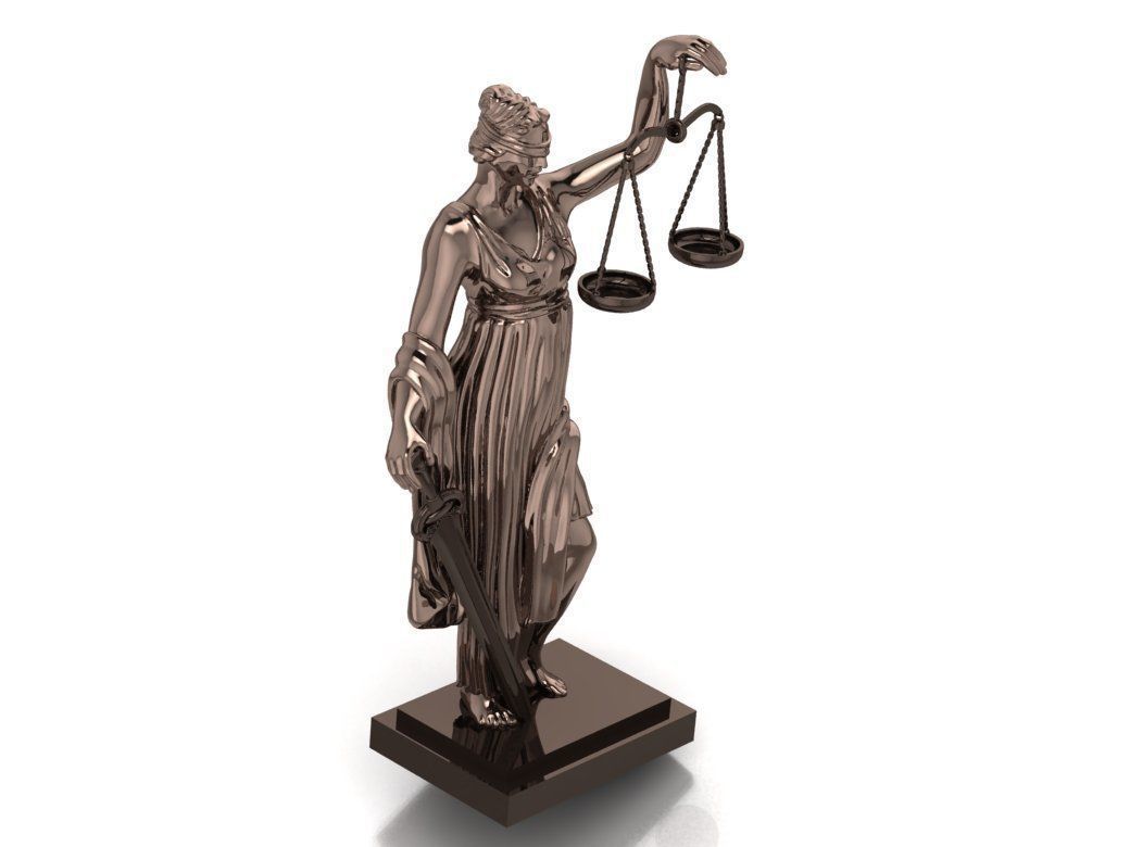 statue of justice 3D print model_12