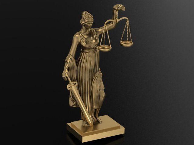 statue of justice 3D print model_41
