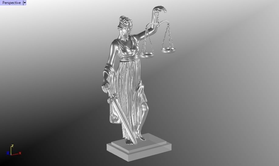 statue of justice 3D print model_19