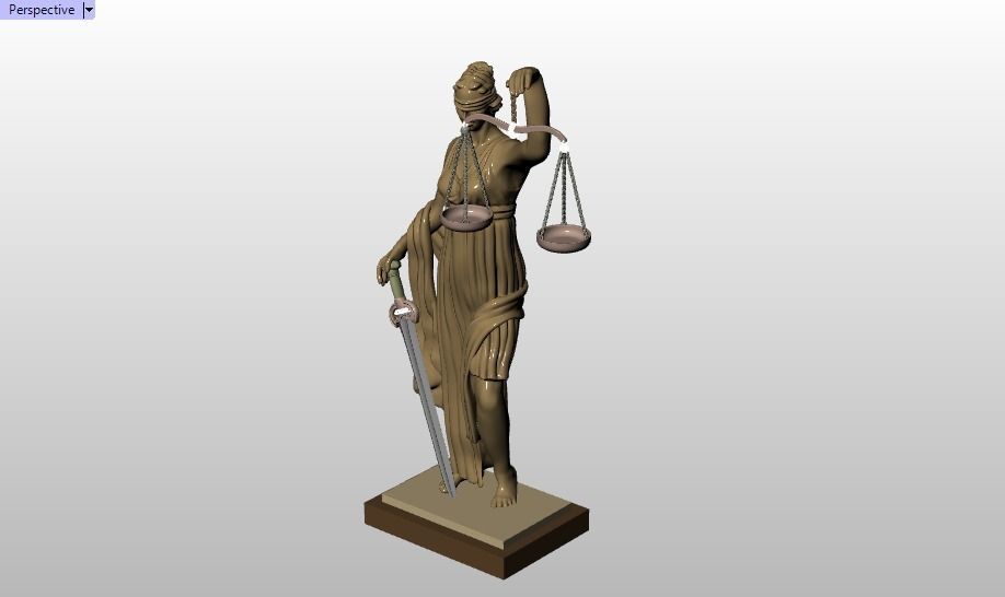 statue of justice 3D print model_36