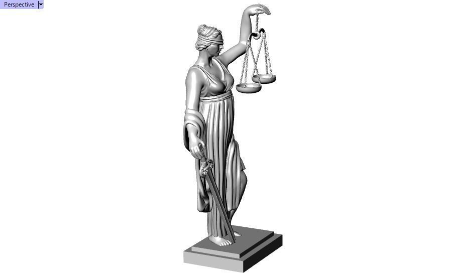 statue of justice 3D print model_28