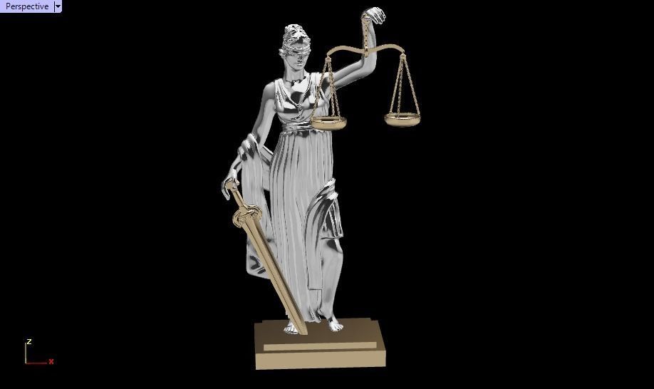 statue of justice 3D print model_15