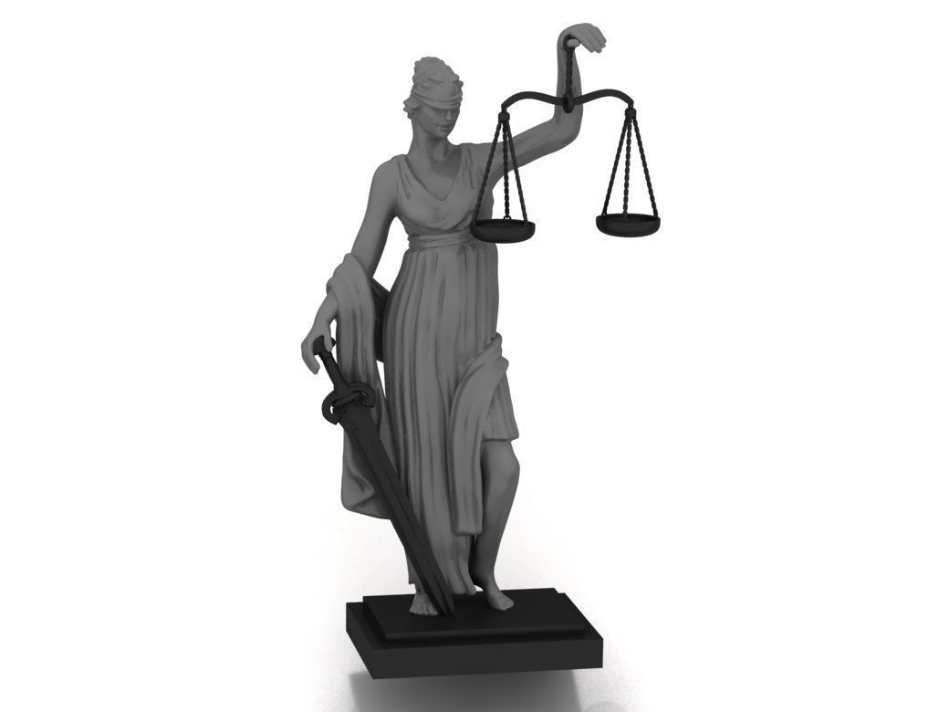 statue of justice 3D print model_13