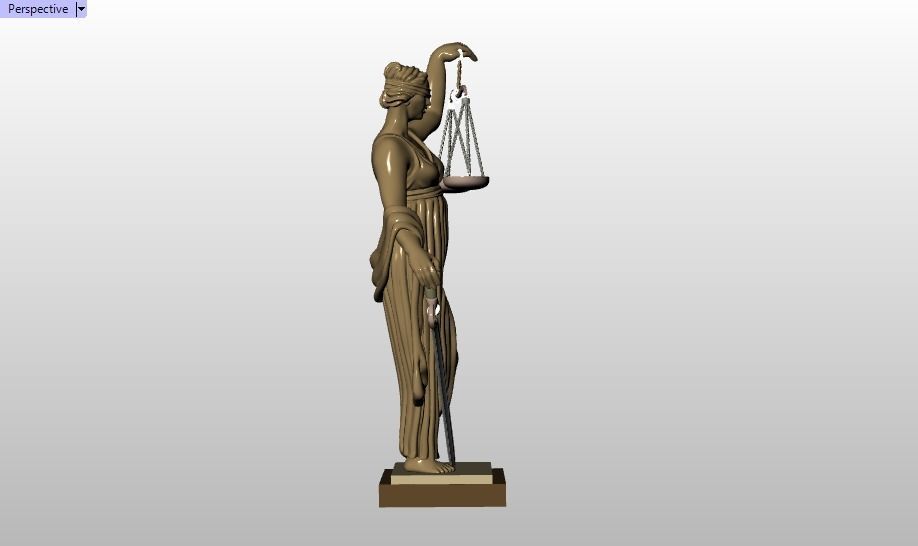 statue of justice 3D print model_14