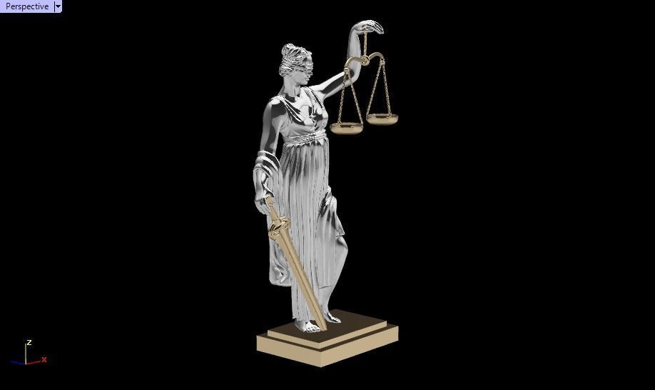 statue of justice 3D print model_16