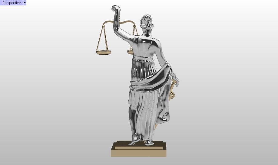 statue of justice 3D print model_23