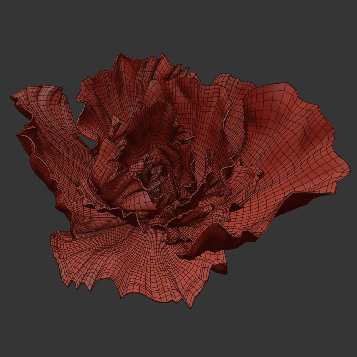 Gypsum flower 3D model_4