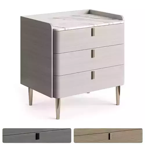 Light Luxury Marble Bedside GG41 3 Drawers 