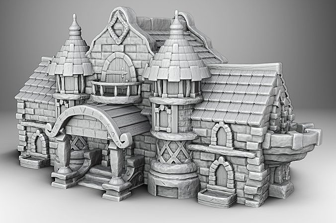 Stylized Middle Ages Set Part 3 3D print model