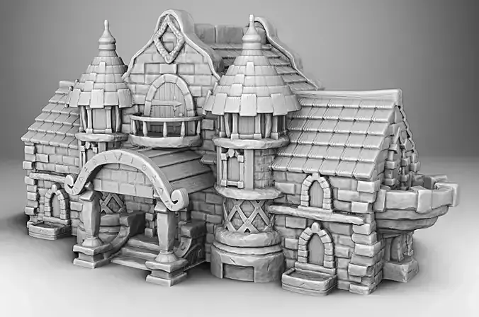 Stylized Middle Ages Set Part 3 3D print model