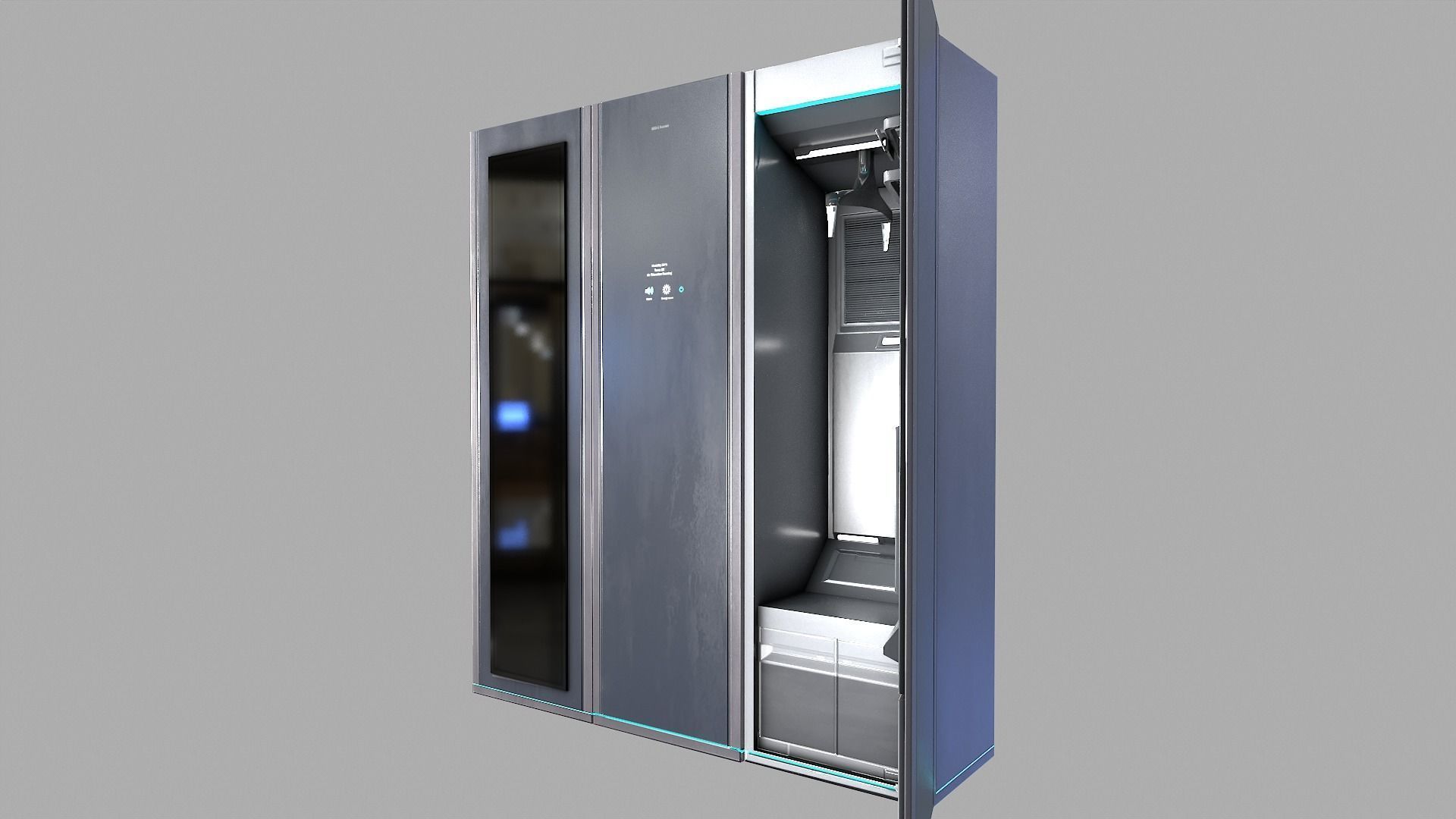 Cabinets server cabinet Low-poly 3D model_2