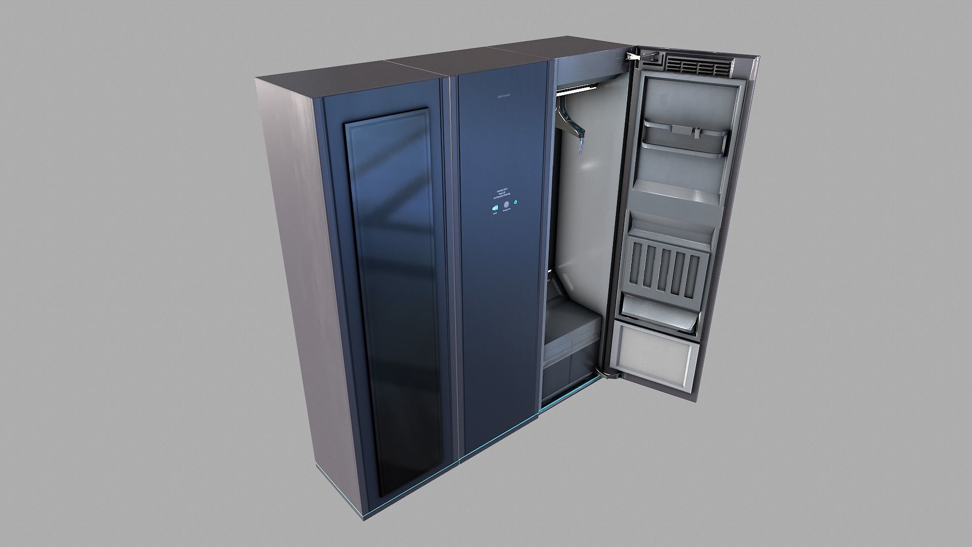 Cabinets server cabinet Low-poly 3D model_1