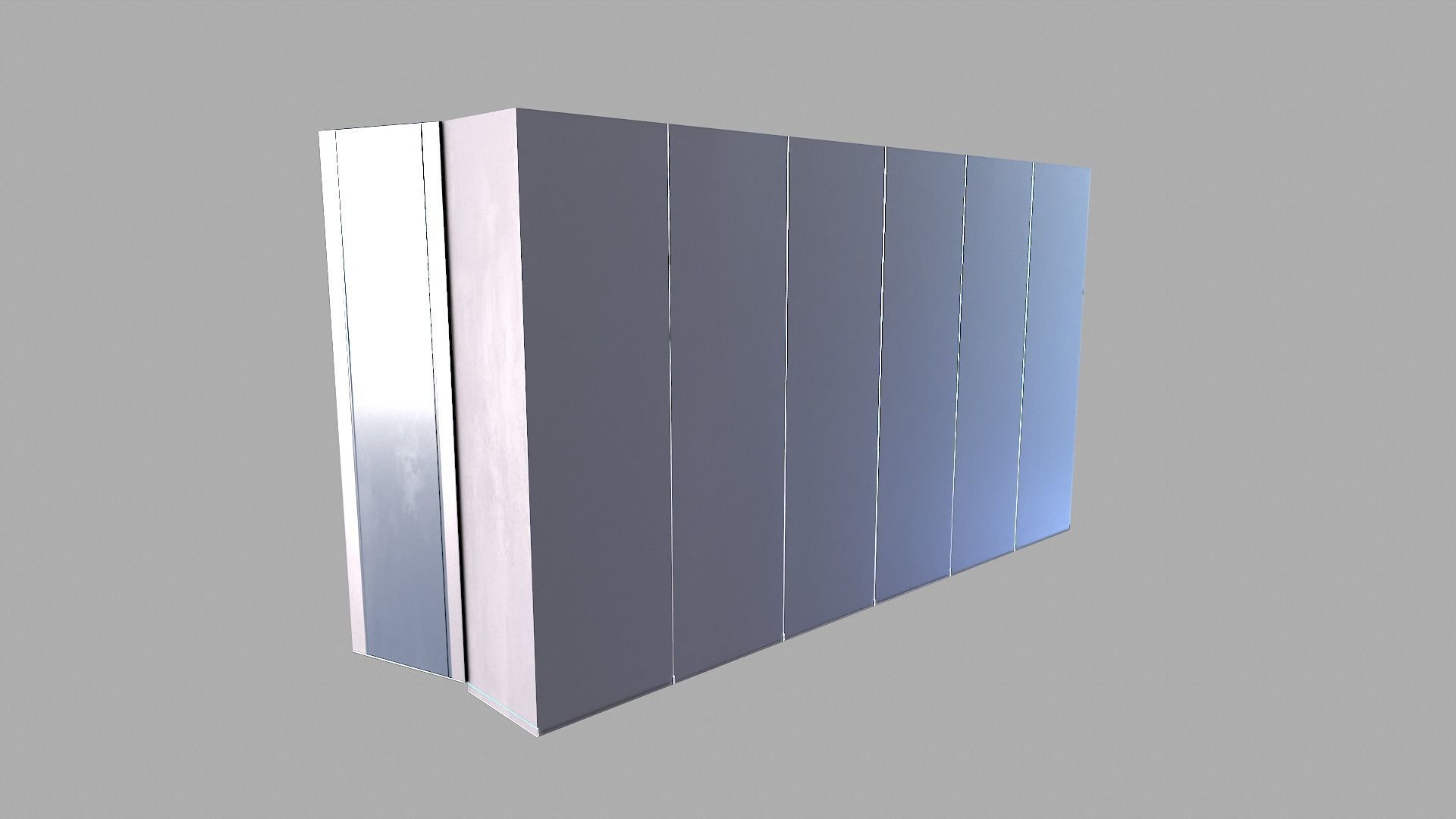 Cabinets server cabinet Low-poly 3D model_7