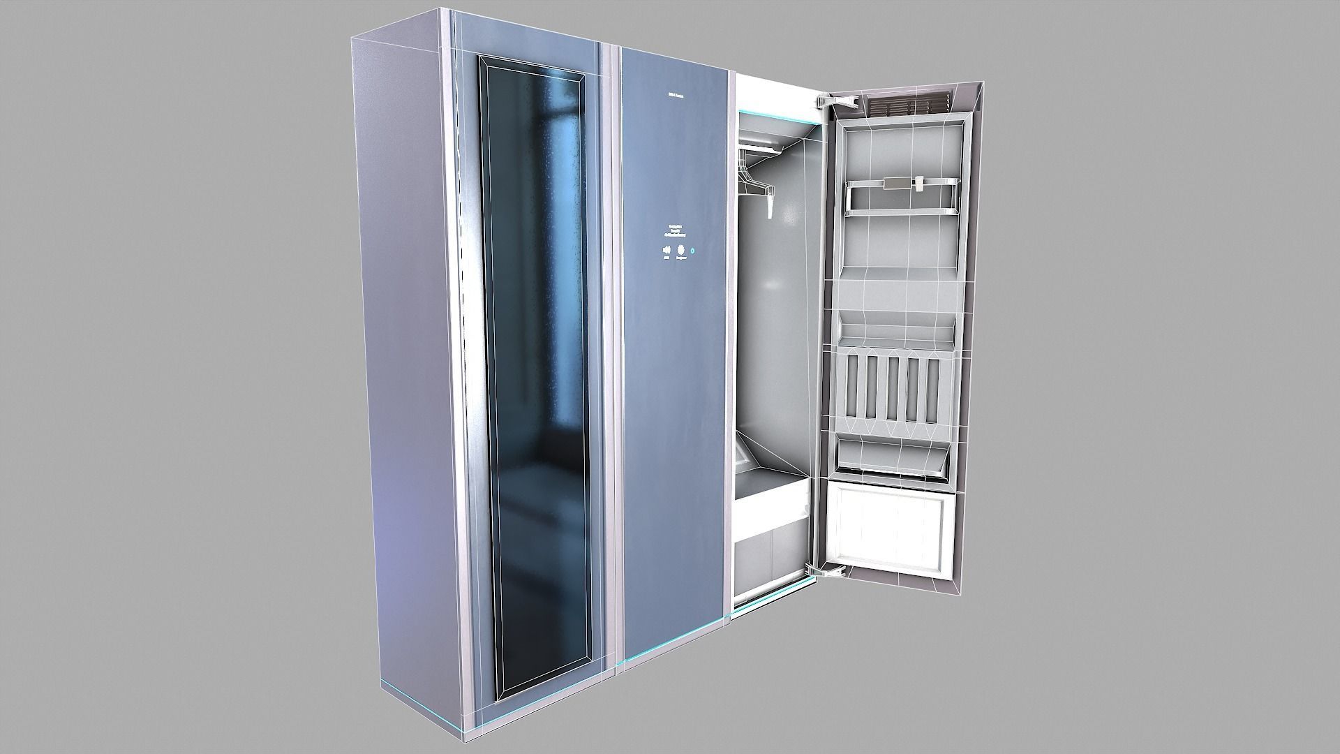 Cabinets server cabinet Low-poly 3D model_9