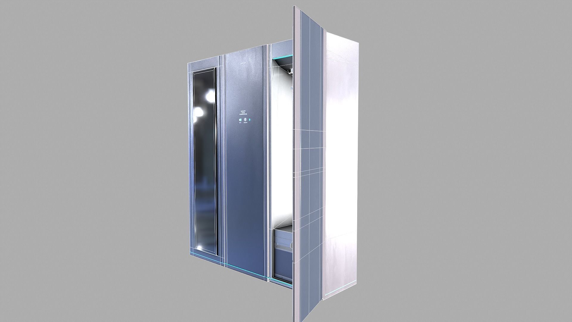 Cabinets server cabinet Low-poly 3D model_10