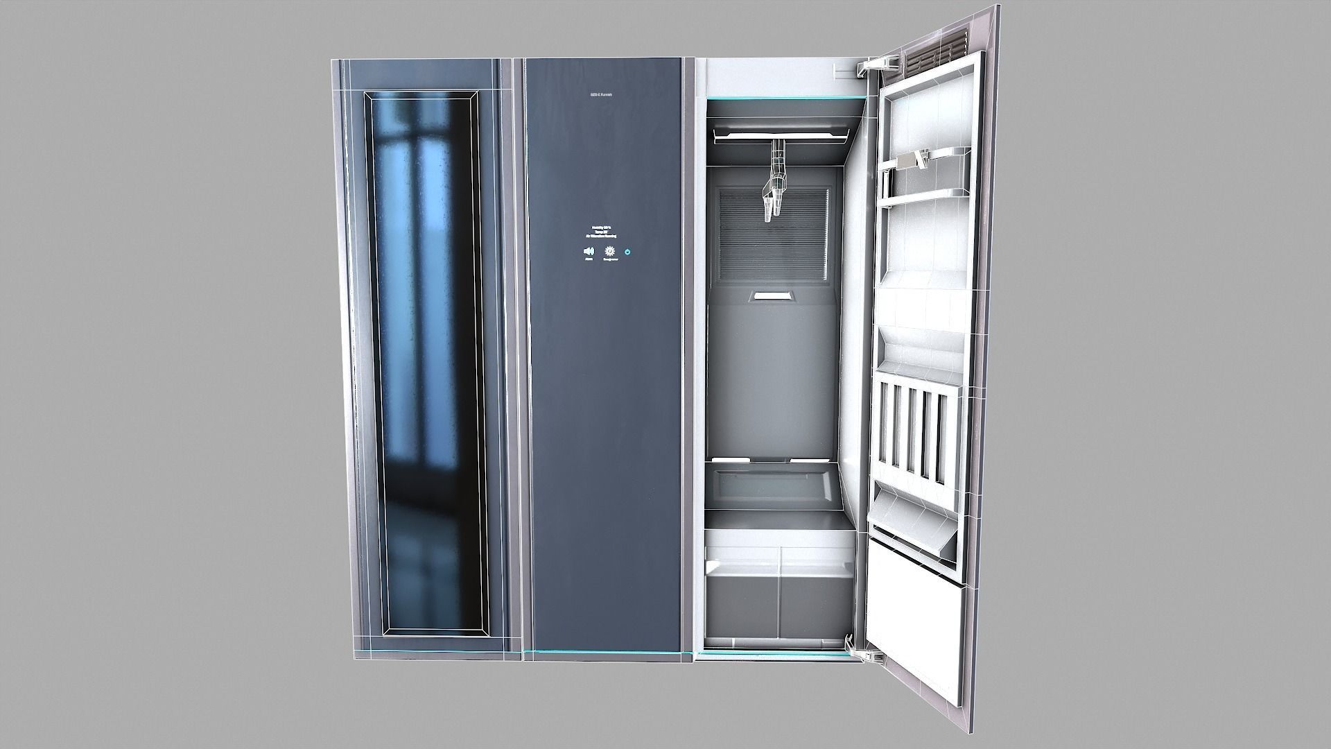 Cabinets server cabinet Low-poly 3D model_8