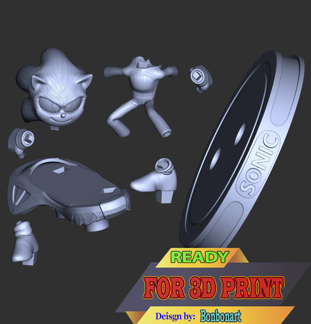 Sonic the Hedgehog 2 3D print model_2