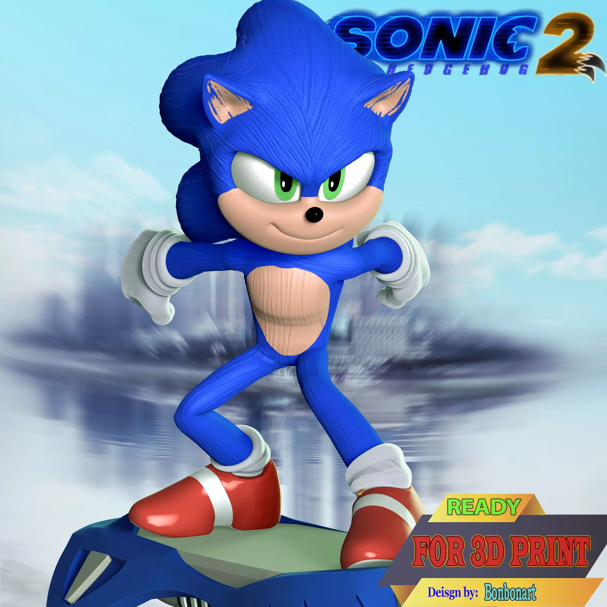 Sonic the Hedgehog 2 3D print model_0