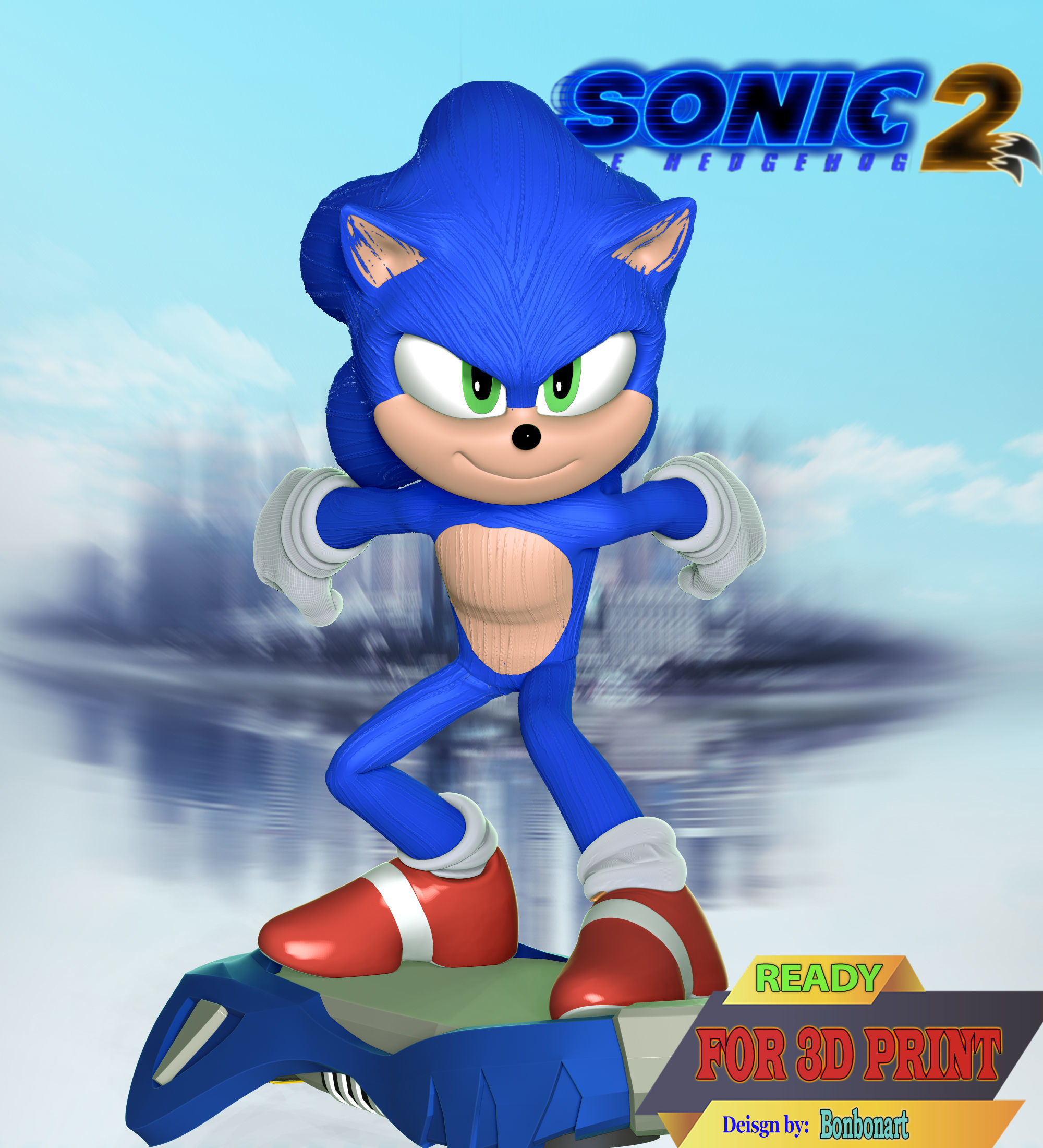 Sonic the Hedgehog 2 3D print model_1