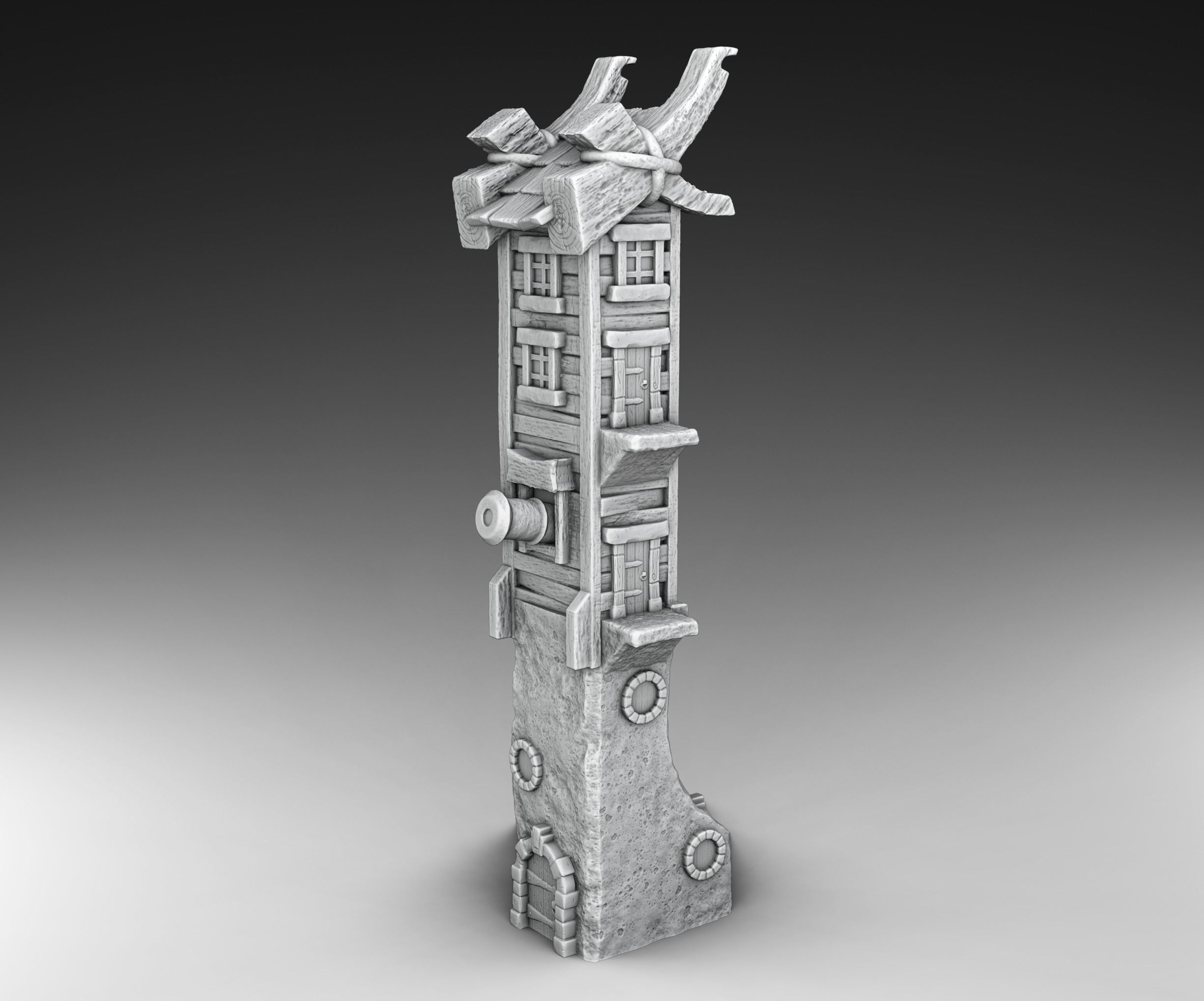 Stylized Middle Ages Set Part 5 3D print model_1