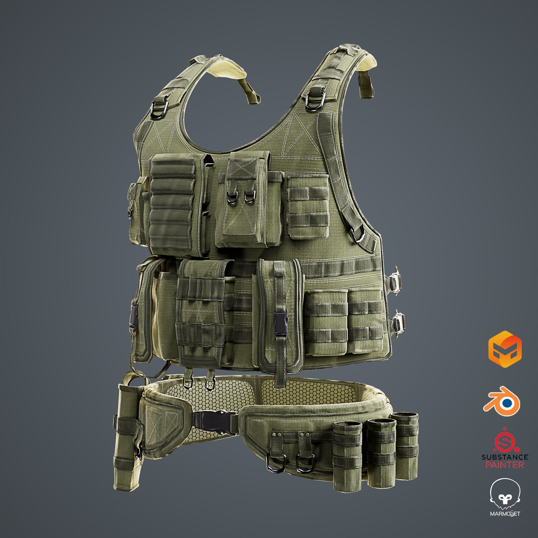 Military Tactical Props Vol 01 Low-poly 3D model_5