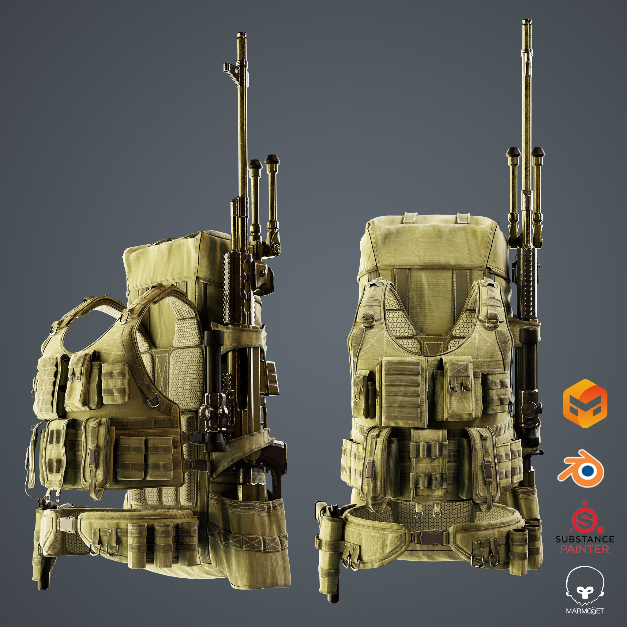 Military Tactical Props Vol 01 Low-poly 3D model_7