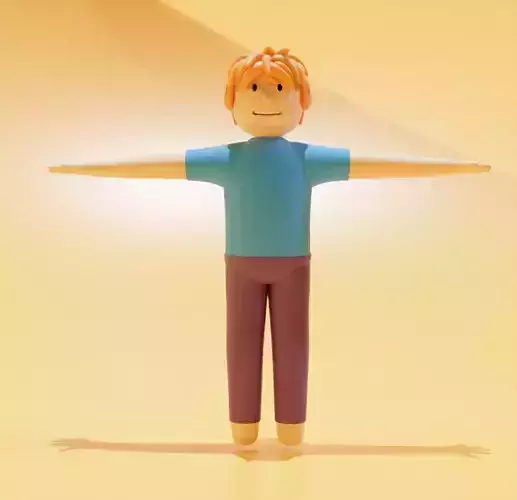 3D cool cartoon man character