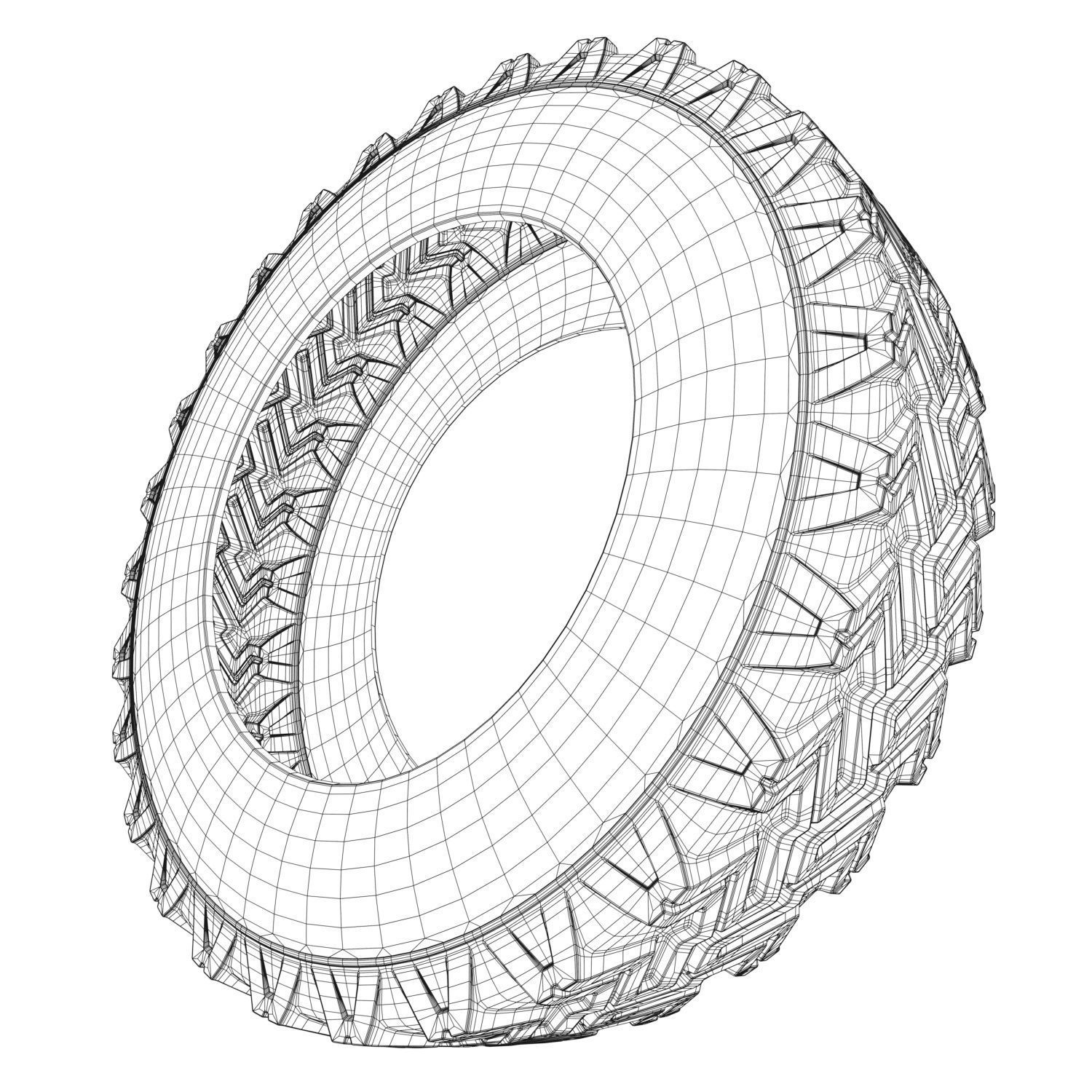 Car Tire 3D model_17