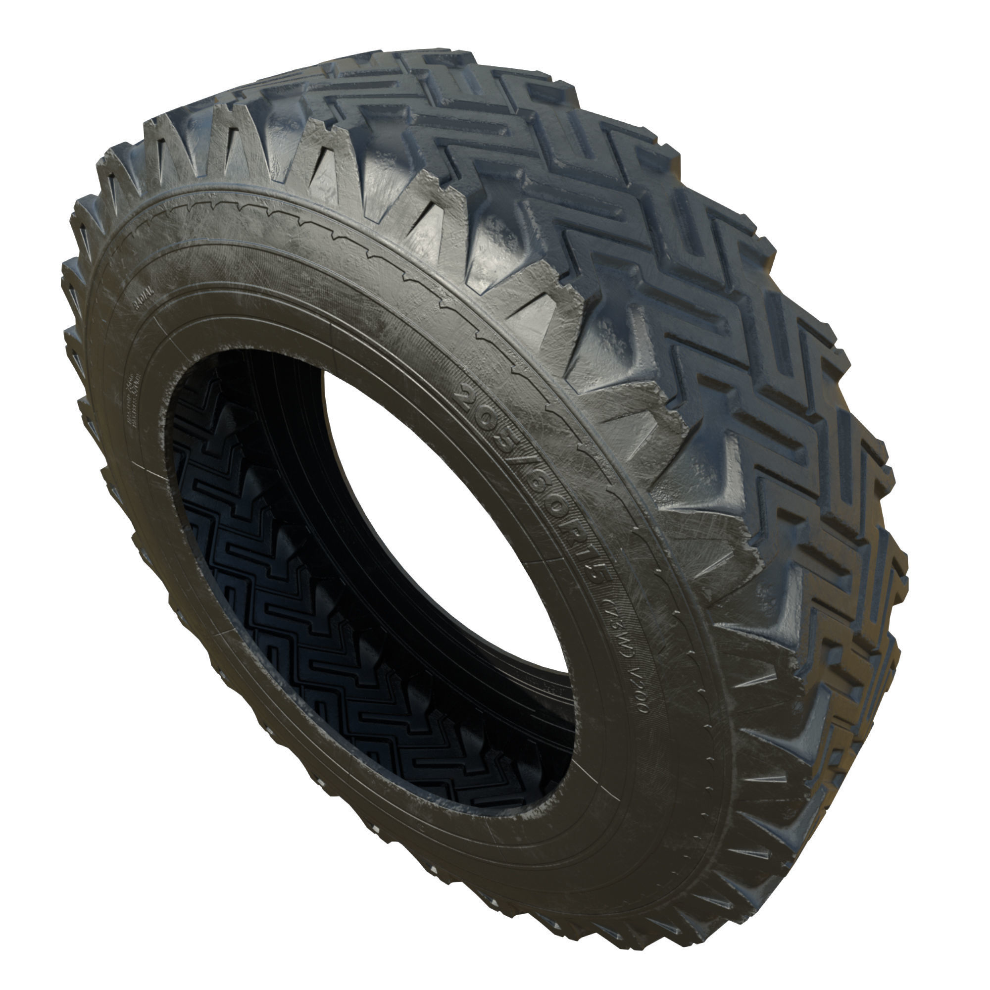 Car Tire 3D model_4