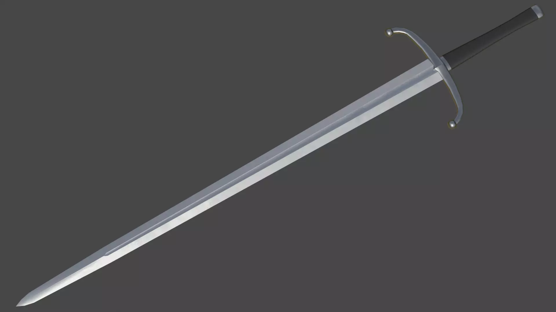 Medieval sword Free low-poly 3D model