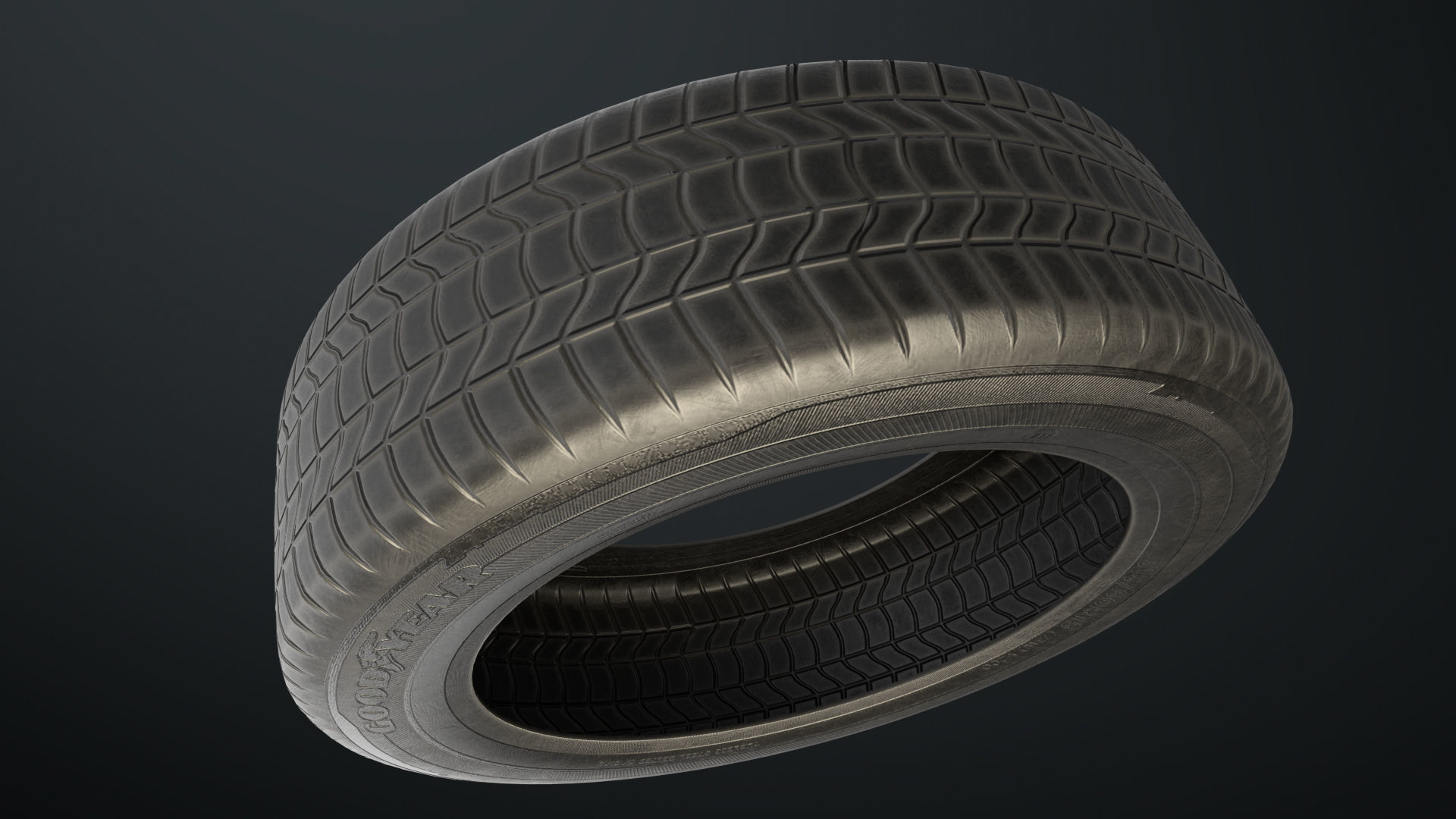 Low Poly Tire Low-poly 3D model_13