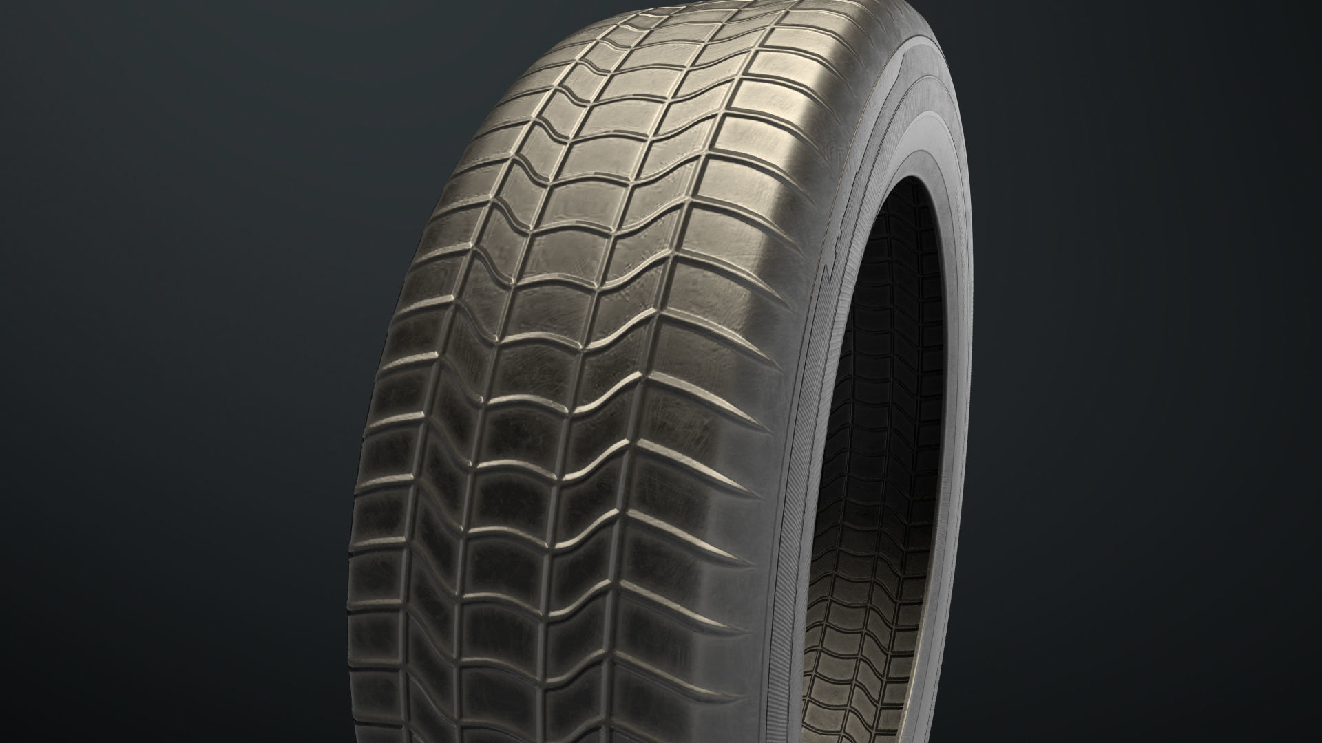 Low Poly Tire Low-poly 3D model_7