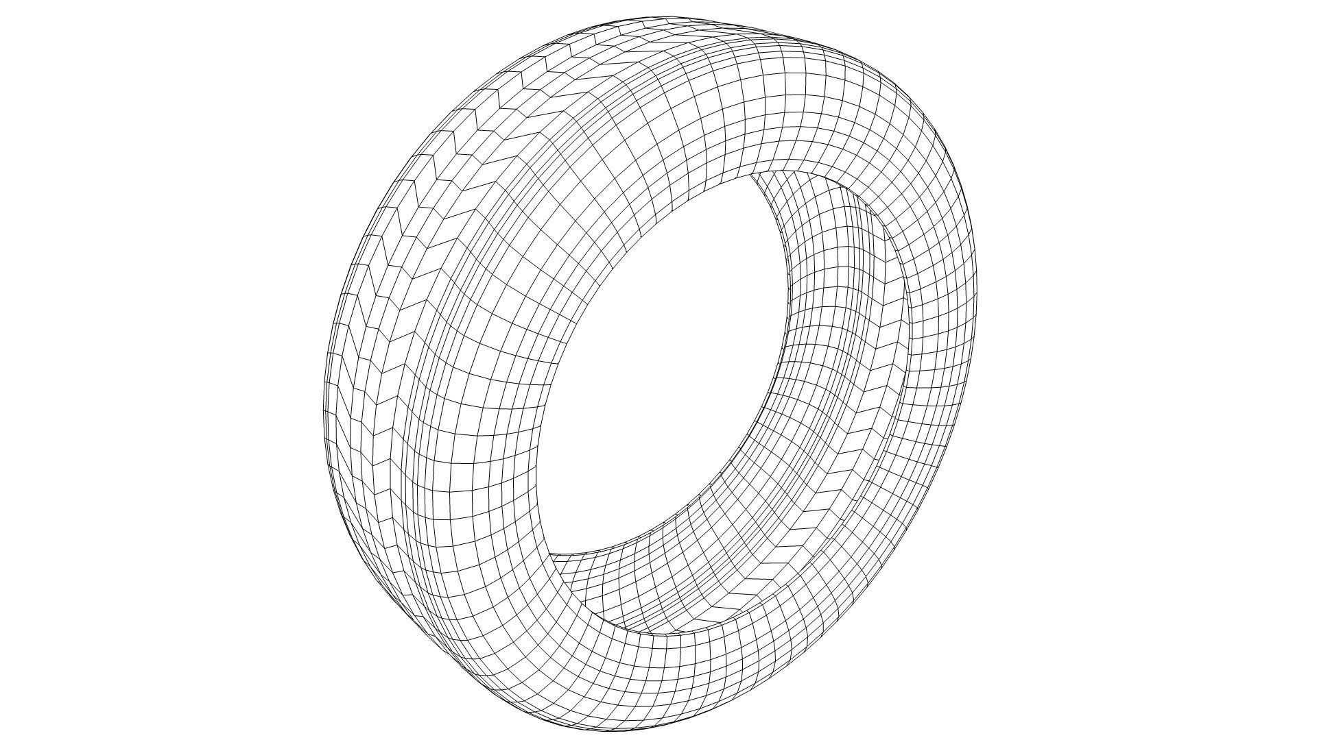 Low Poly Tire Low-poly 3D model_17