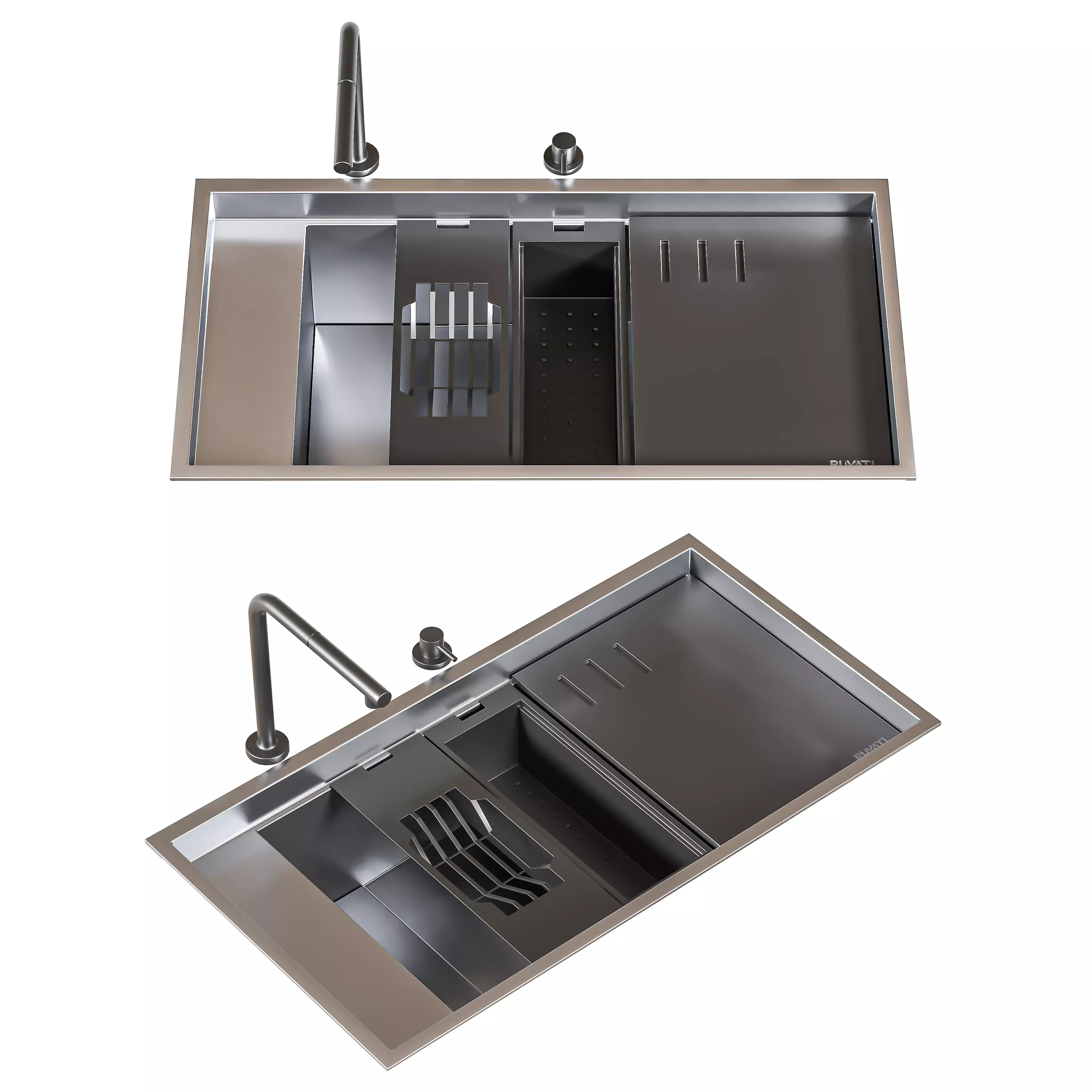 Ruvati sink set2 3D model_2