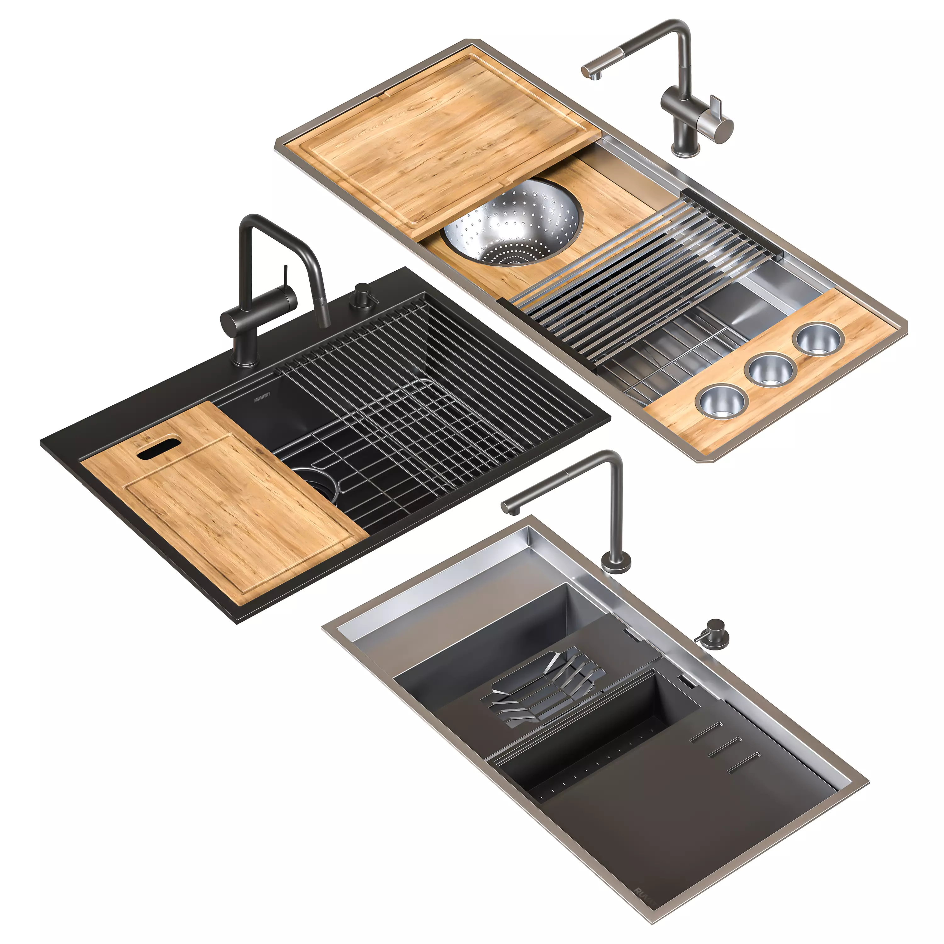 Ruvati sink set2 3D model_0