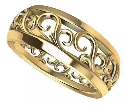 Patterned Ring 3D model Texture